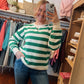 Oversized Striped Sweatshirt