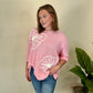 Pink Knit Flower Top