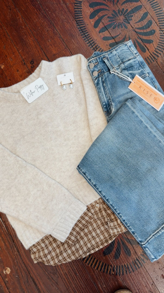 Alivia Flannel Sweater