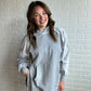 Oversized Washed Hoodie- Gray