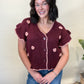 Floral Crochet Button Up