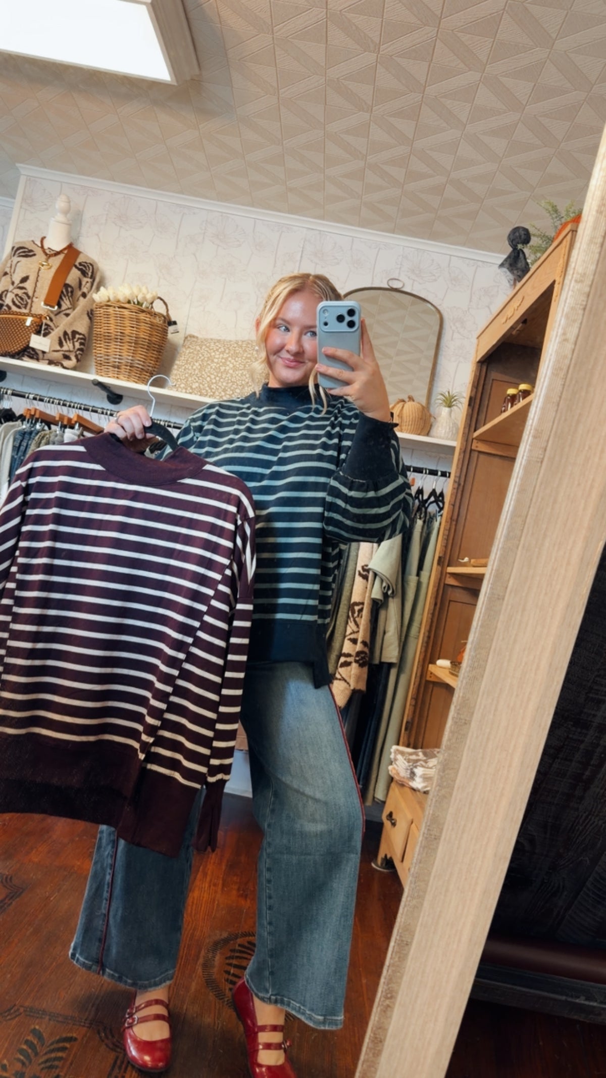 Striped Mockneck