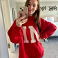Red Reversible Indiana Crew