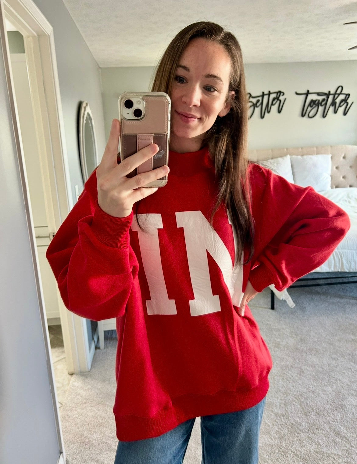 Red Reversible Indiana Crew