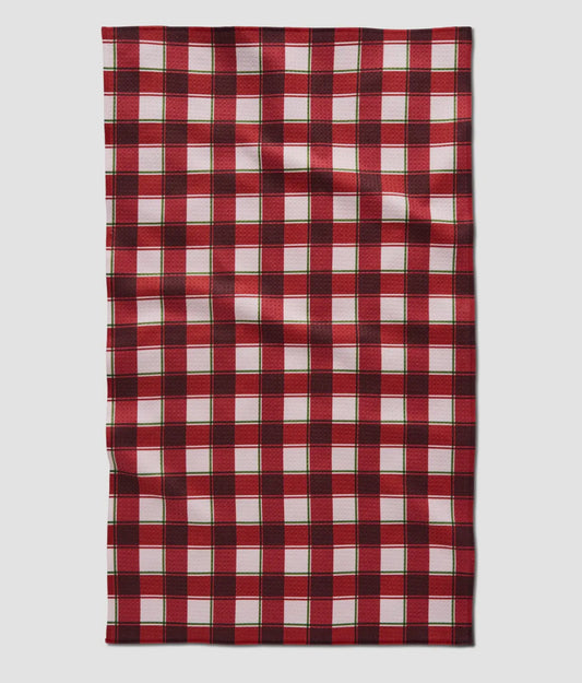 Jingle Plaid Geometry Bar Towel