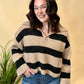 Mallory Black Stripe Sweater