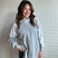 Oversized Washed Hoodie- Gray