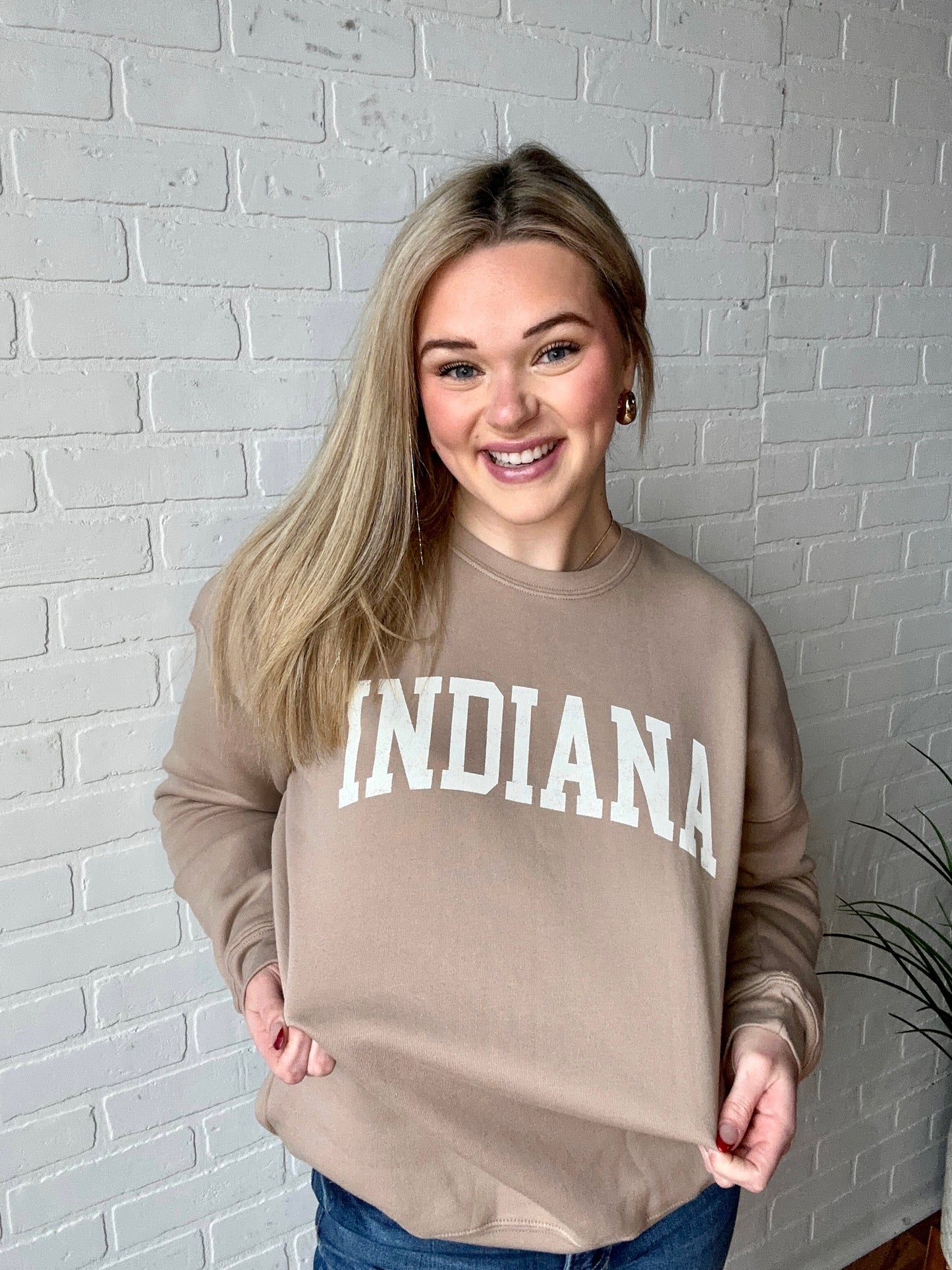 Mocha Indiana Crewneck