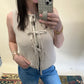 Sand Ivory Knit Vest