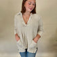 Khaki Mineral Wash Pullover