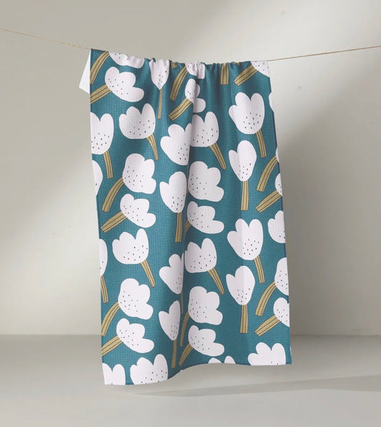 Tulips Geometry Towel