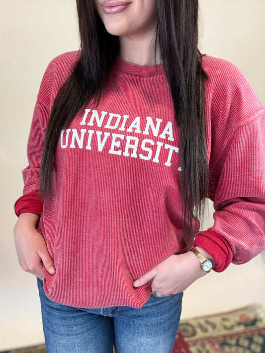 Indiana University Corded Crewneck