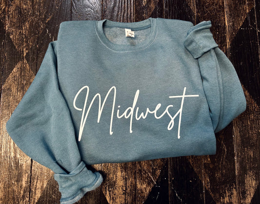 Teal Midwest Crewneck