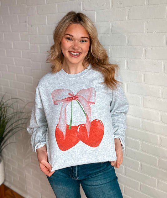 Cherry Bow Crewneck-Made to Order