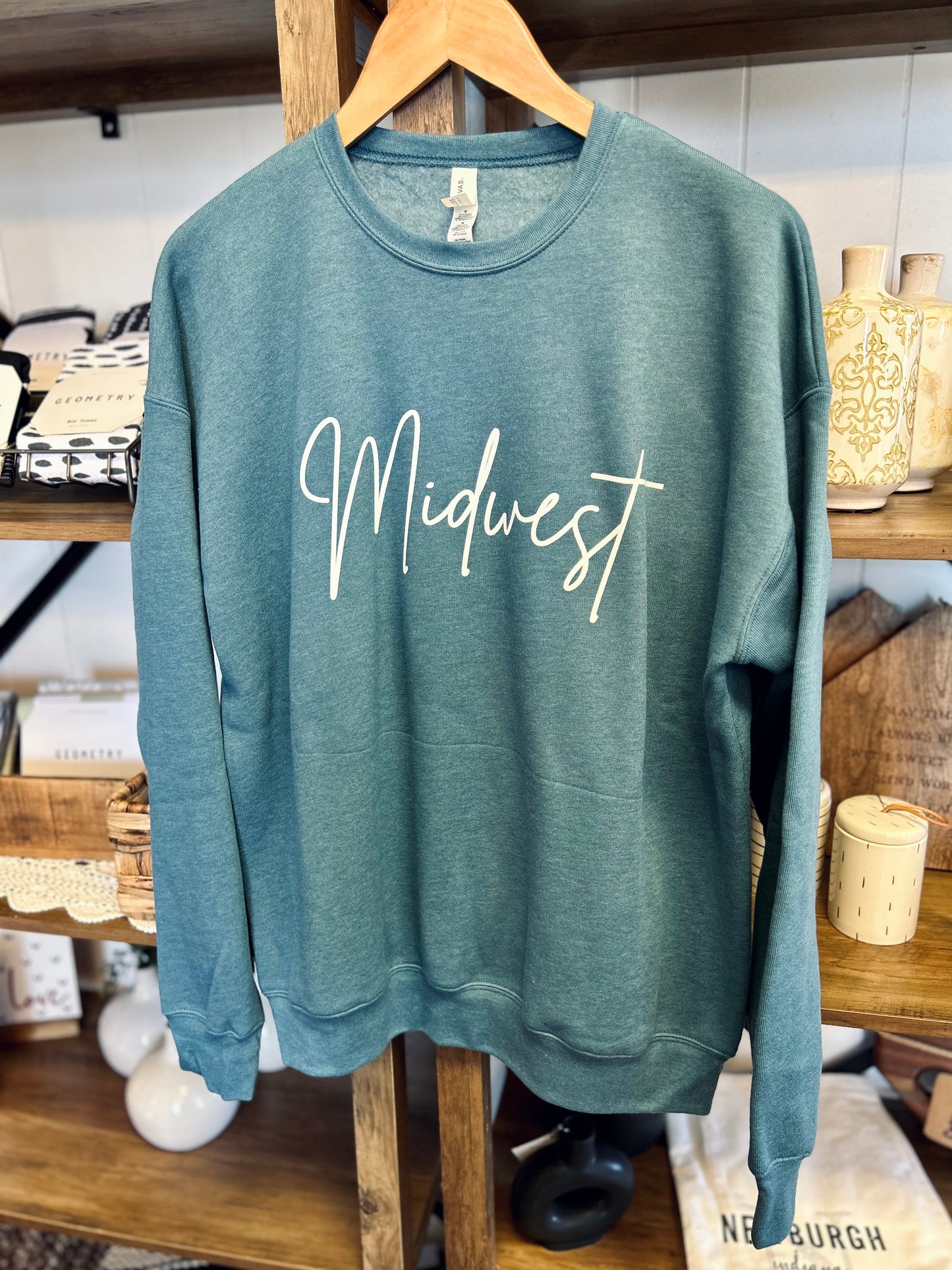 Teal Midwest Crewneck