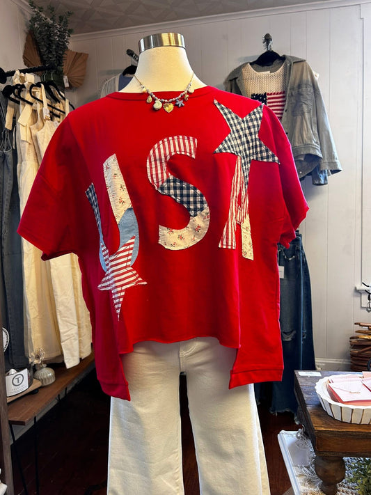 USA Patchwork Top