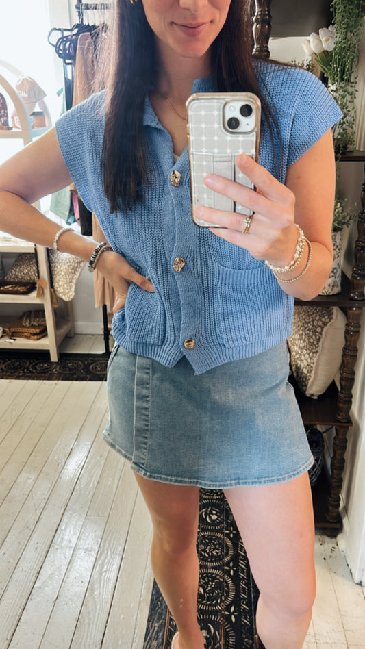 Denim Skort