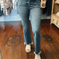 Tummy Control Straight Fray Jeans