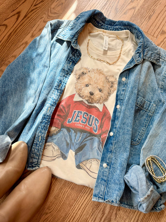 Jesus Teddy Bear Tee-Made to Order