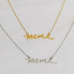 Mama Script Necklace