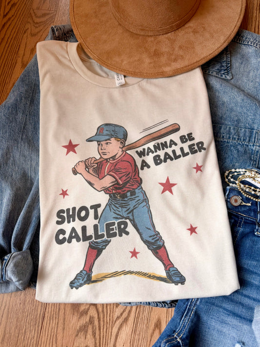 Shot Caller Baseball Tee- Made to Order