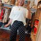 Black Polka Dot Denim