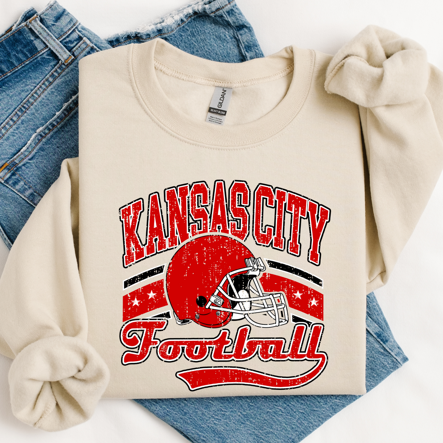 Kansas City Football Graphic Tee/Crewneck- Made to Order