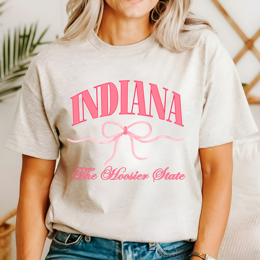 Indiana Bow Graphic Tee or Crew - Made to Order