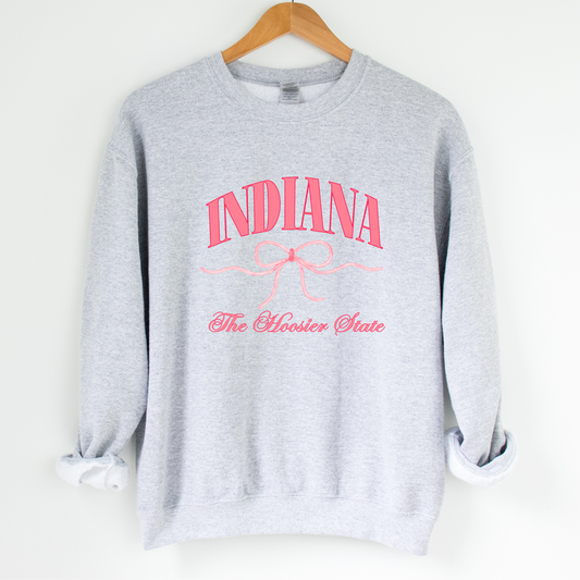 Indiana Bow Graphic Tee or Crew - Made to Order
