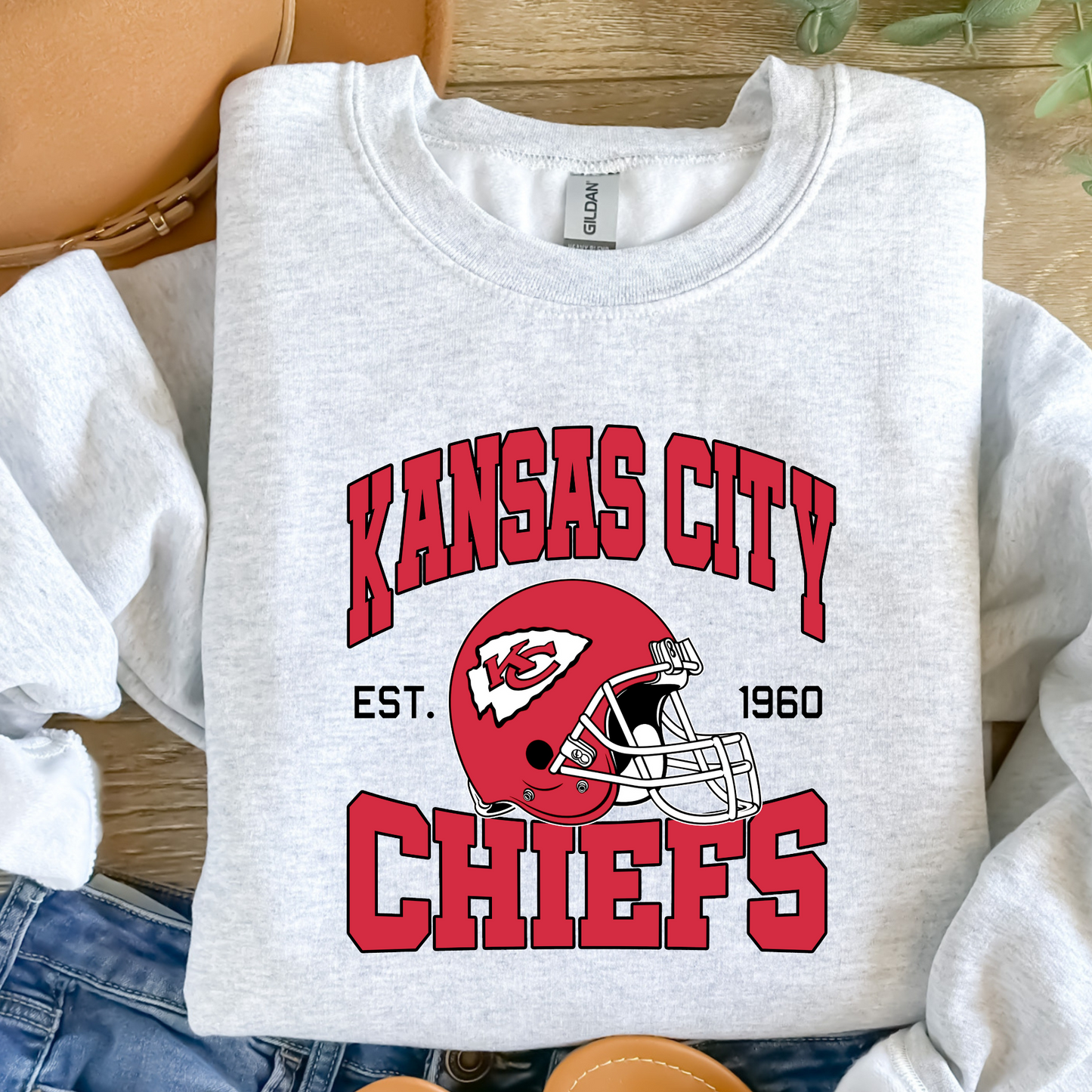 Kansas City Chiefs Graphic Tee/Crewneck- Made to Order