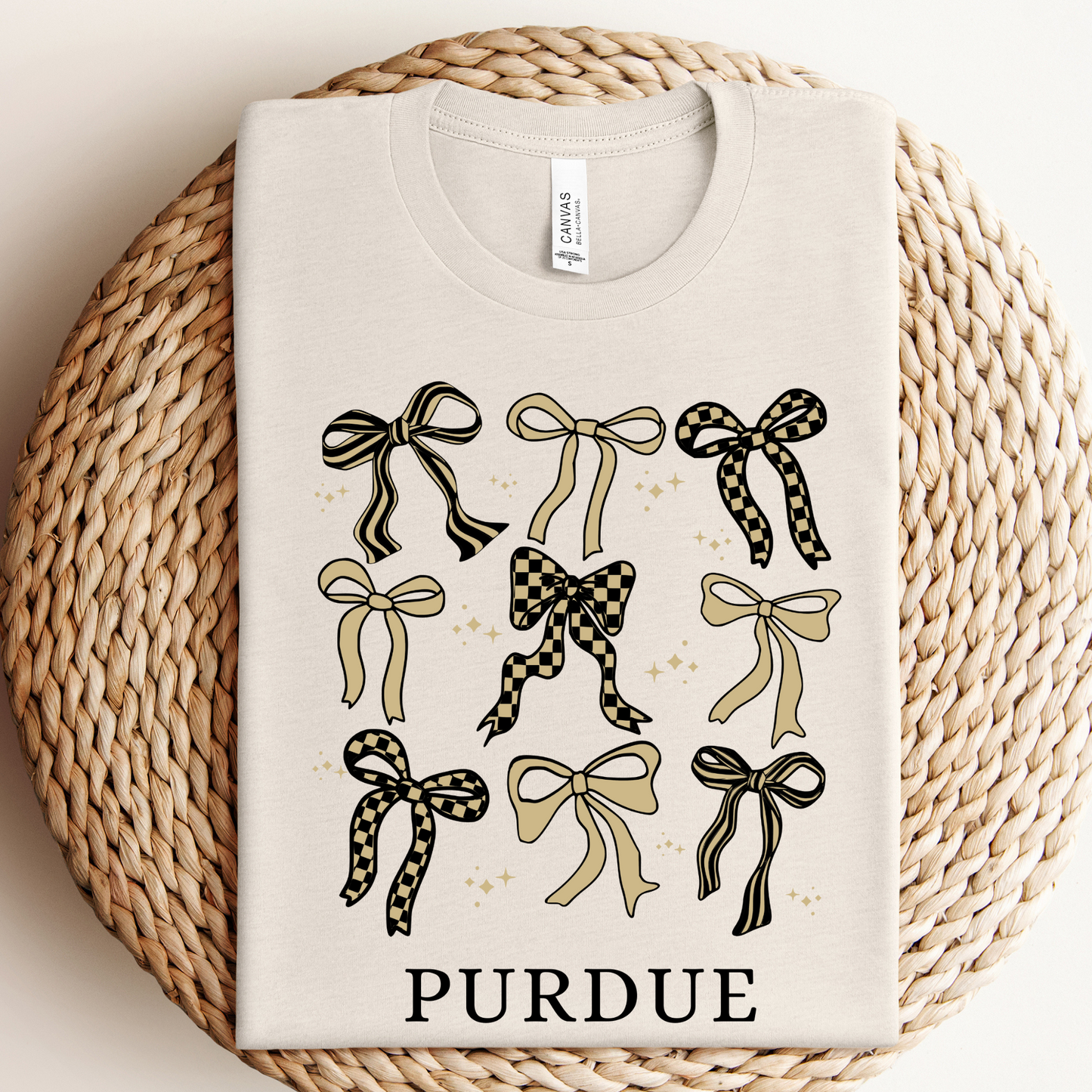 Purdue Bow Tee or Crew- Made to Order