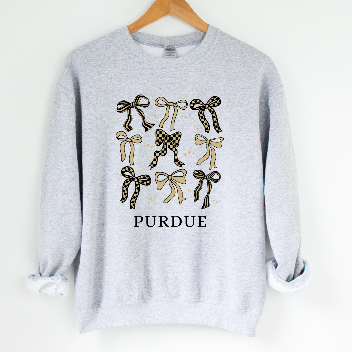 Purdue Bow Tee or Crew- Made to Order