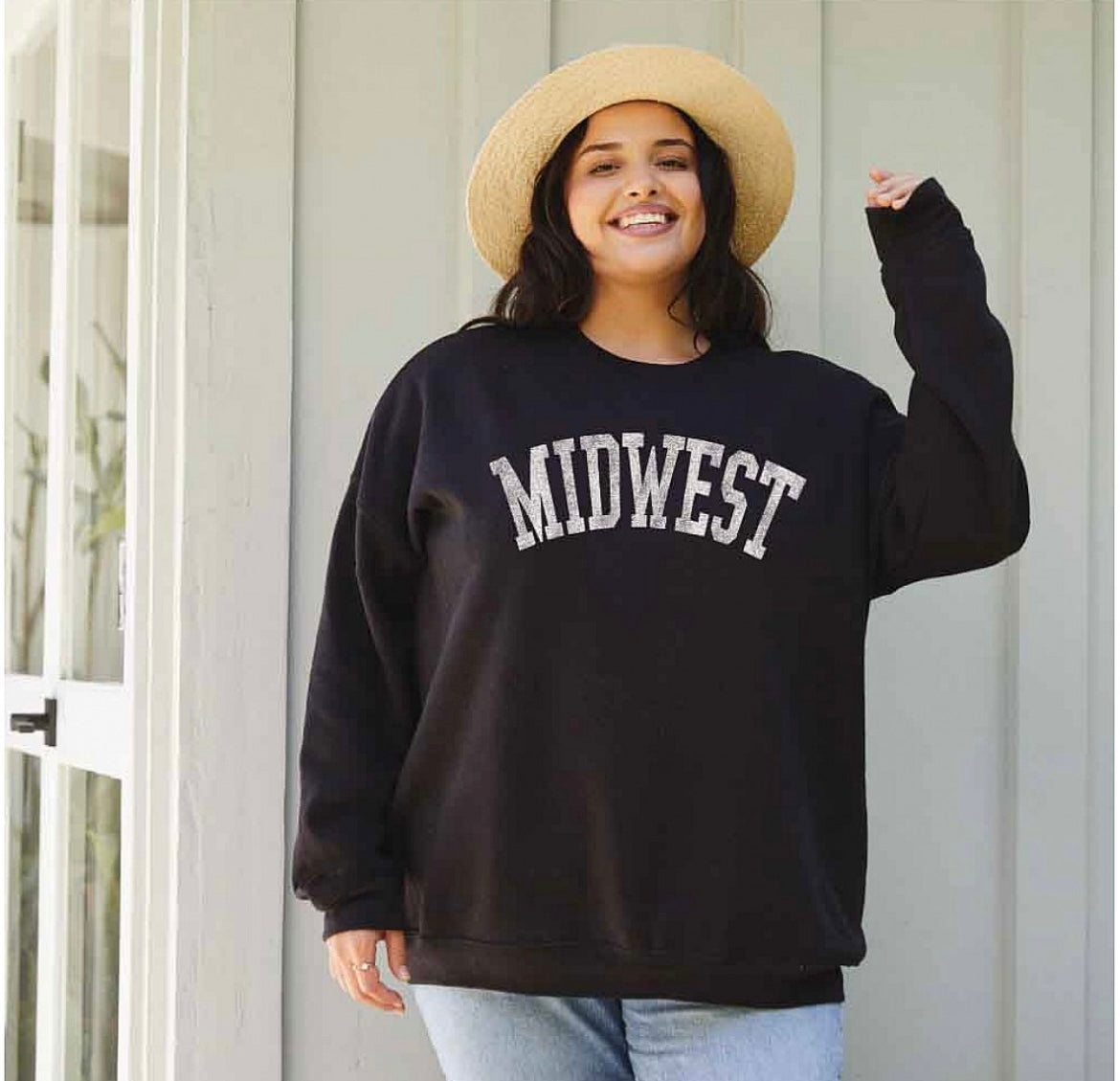 Black Midwest Crewneck