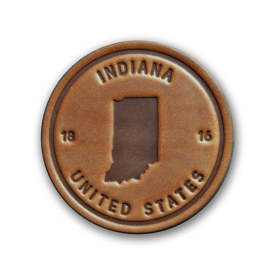 Indiana Leather Coaster