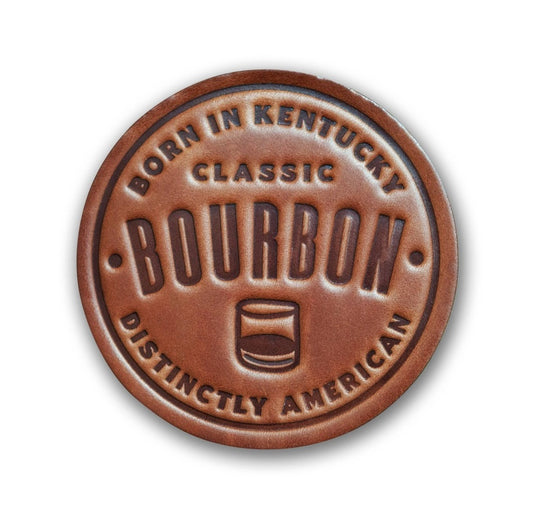 Bourbon Leather Coaster