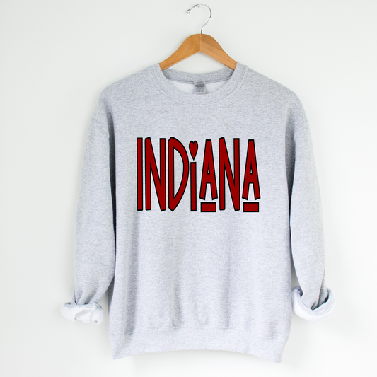 Crimson Indiana Crewneck- online exclusive